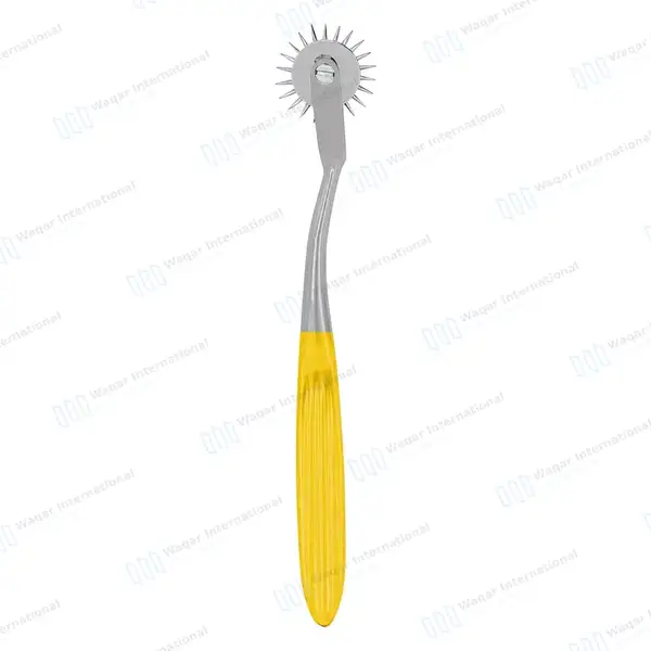 Wartenberg Neurological Pinwheel 1 Head 7″ Yellow Color Handle - surgical instruments manufactured by Waqar International, Sialkot - view 9
