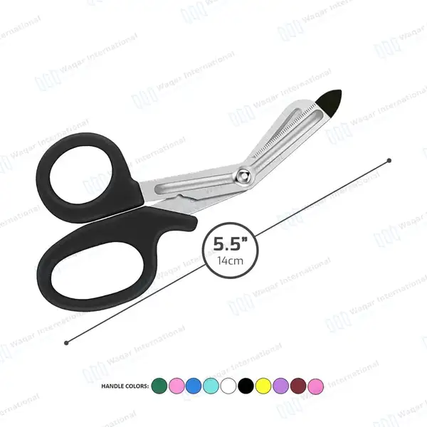 50 Pcs EMT Shears with Probe 5.5″ Assorted Colors - surgical instruments manufactured by Waqar International, Sialkot - view 3