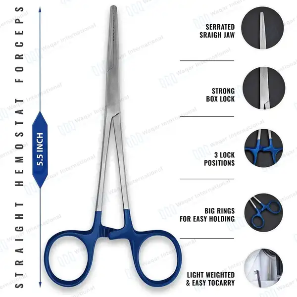 8 Pcs Medical Diagnostic Kit – Blue - surgical instruments manufactured by Waqar International, Sialkot - view 3
