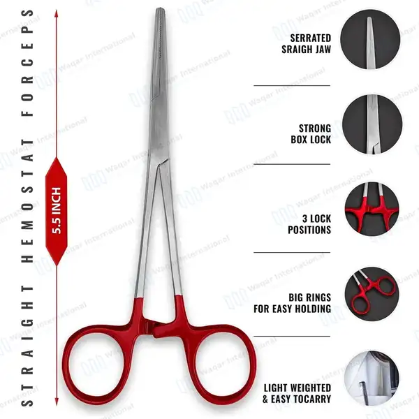 8 Pcs Medical Diagnostic Kit – Red - surgical instruments manufactured by Waqar International, Sialkot - view 3