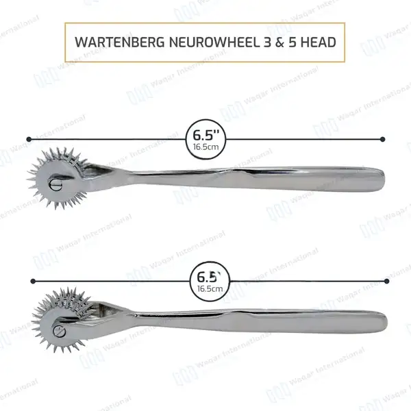 2 Wartenberg Neuro Pinwheel Set 3 & 5 Head Diagnostic Instrument - surgical instruments manufactured by Waqar International, Sialkot - view 4