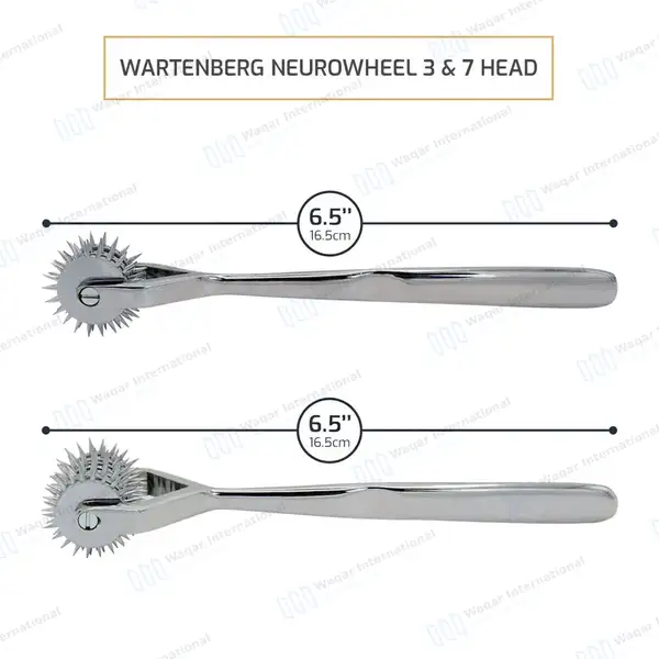 2 Wartenberg Neuro Pinwheel Set 3 & 7 Head Diagnostic Instrument - surgical instruments manufactured by Waqar International, Sialkot - view 3