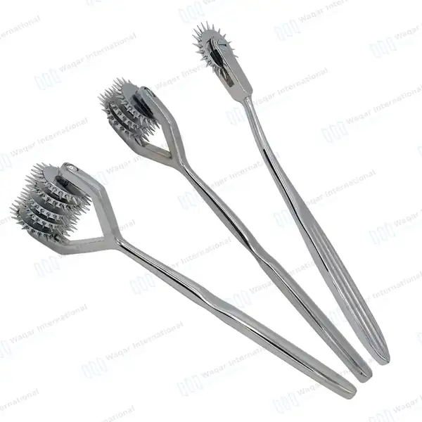 3 Wartenberg Neurological Pin Wheel Set 1, 3 & 5 Head Diagnostic Instrument - surgical instruments manufactured by Waqar International, Sialkot - view 2