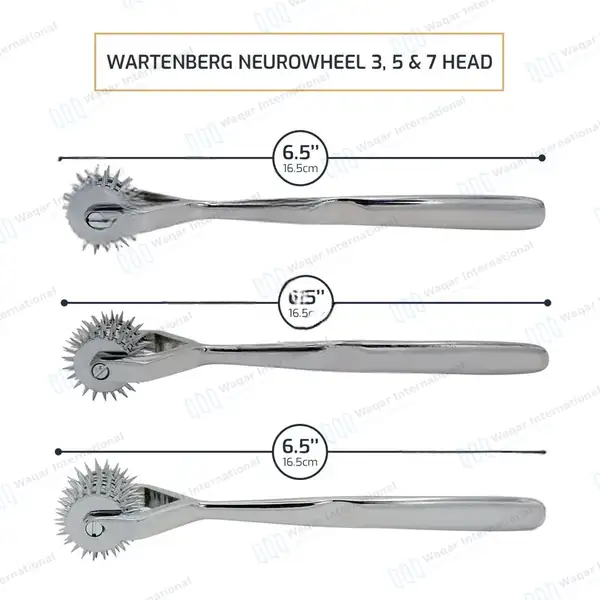 3 Wartenberg Neurological Pin Wheel Set 3, 5 & 7 Head - surgical instruments manufactured by Waqar International, Sialkot - view 3