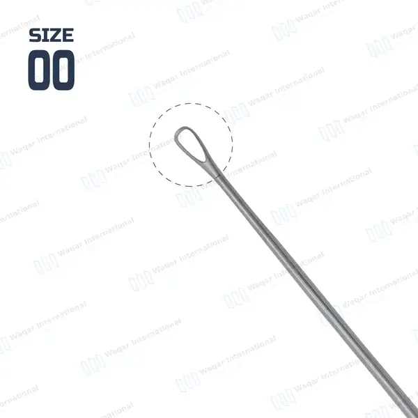 Sims Uterine Curette 11″ (27.9cm) Sharp Blade Size #00 - surgical instruments manufactured by Waqar International, Sialkot - view 2