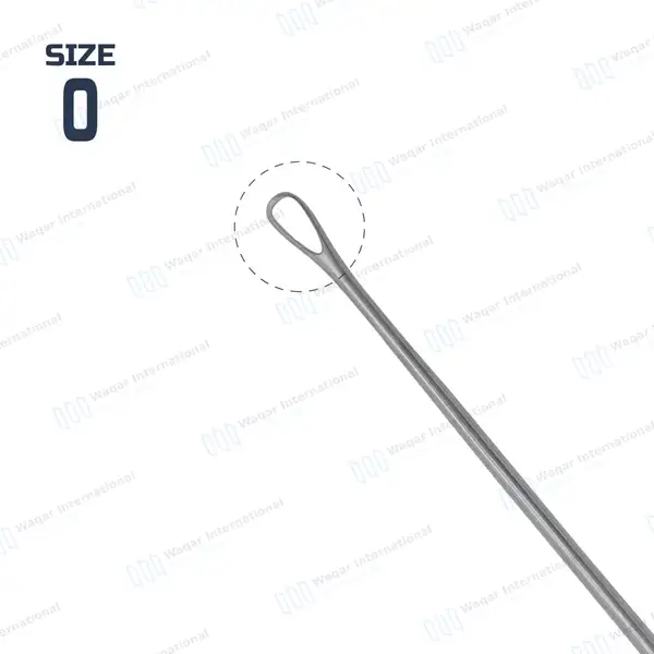 Sims Uterine Curette 11″ (27.9cm) Sharp Blade Size #0 - surgical instruments manufactured by Waqar International, Sialkot - view 2