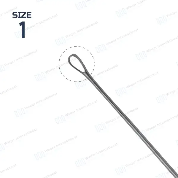 Sims Uterine Curette 11″ (27.9cm) Sharp Blade Size #1 - surgical instruments manufactured by Waqar International, Sialkot - view 2