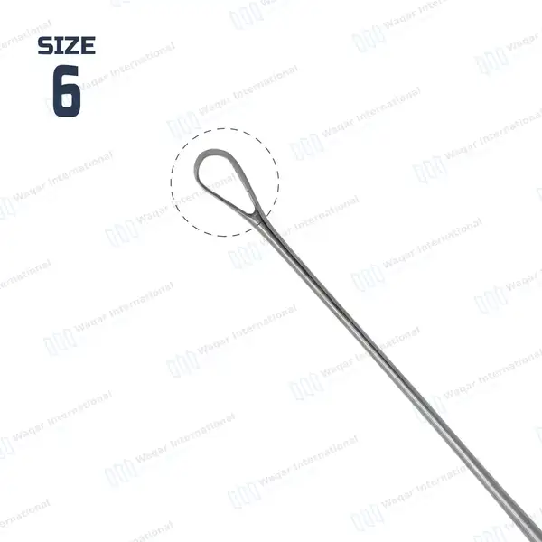 Sims Uterine Curette 11″ (27.9cm) Sharp Blade Size #6 - surgical instruments manufactured by Waqar International, Sialkot - view 2