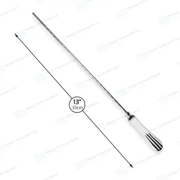 2 Sims Uterine Sound 13″ Straight & Curved Malleable Shank - surgical instruments manufactured by Waqar International, Sialkot - view 5