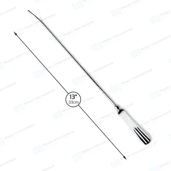 3 Sims Uterine Sound Curved 13″ Graduated in CM, Malleable - surgical instruments manufactured by Waqar International, Sialkot - view 3