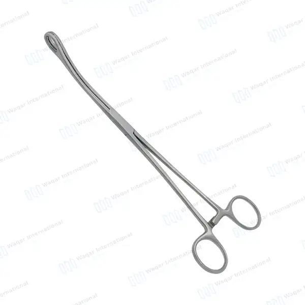 Foerster Sponge Forceps 7″ Curved Serrated Jaws - surgical instruments manufactured by Waqar International, Sialkot - view 9