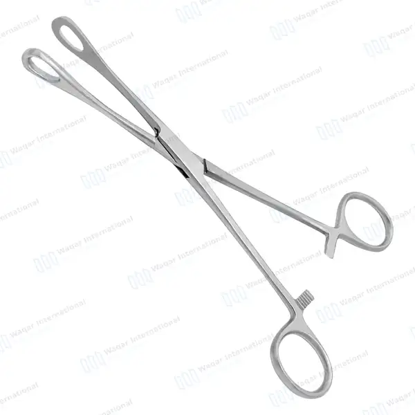Foerster Sponge Holding Forceps 9.5″ Straight Smooth Jaws - surgical instruments manufactured by Waqar International, Sialkot - view 2