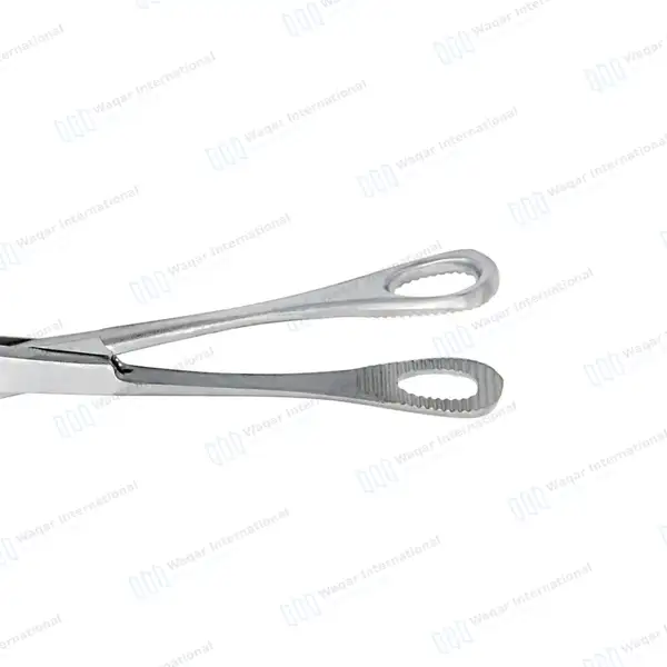 Foerster Sponge Forceps 9.5″ Straight Serrated Jaws - surgical instruments manufactured by Waqar International, Sialkot - view 5