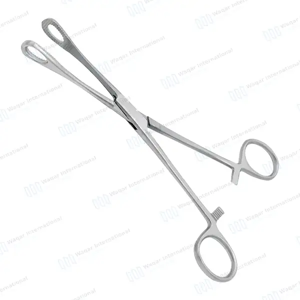 3 Foerster Sponge Holding Forceps 9.5″ Straight Serrated - surgical instruments manufactured by Waqar International, Sialkot - view 2