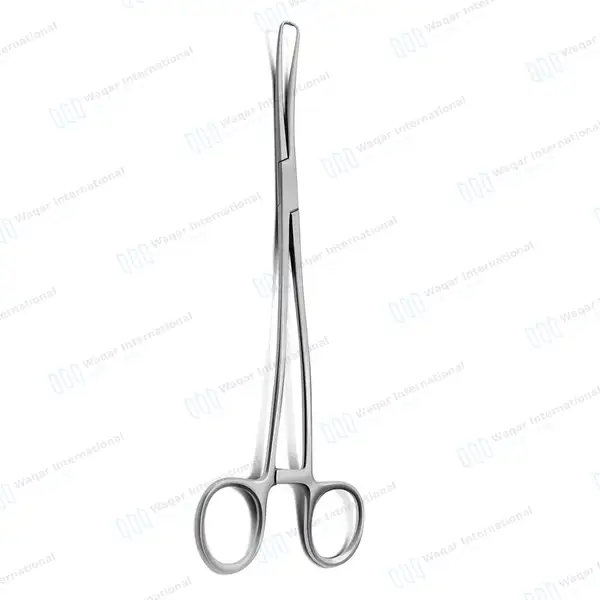 5 Duplay Uterine Tenaculum Forceps 10″ (25cm) Double Curved - surgical instruments manufactured by Waqar International, Sialkot - view 6