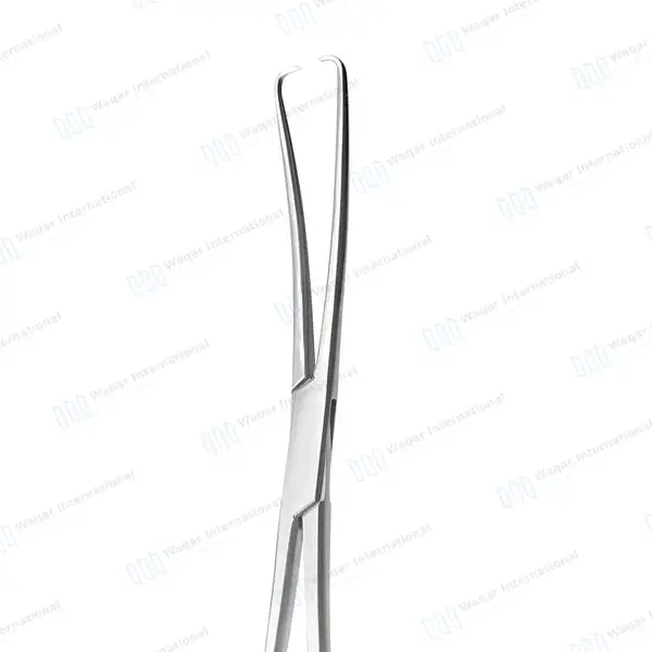 3 Duplay Uterine Tenaculum Forceps 10″ (25cm) Double Curved - surgical instruments manufactured by Waqar International, Sialkot - view 4