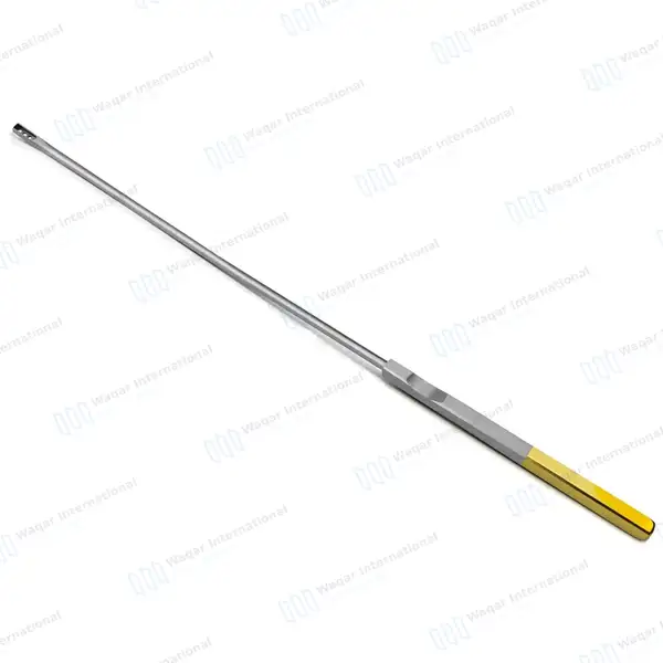Kevorkian-Younge Biopsy Curette 12″ Loop 3X12mm with Basket Half Gold Handle - surgical instruments manufactured by Waqar International, Sialkot - view 8
