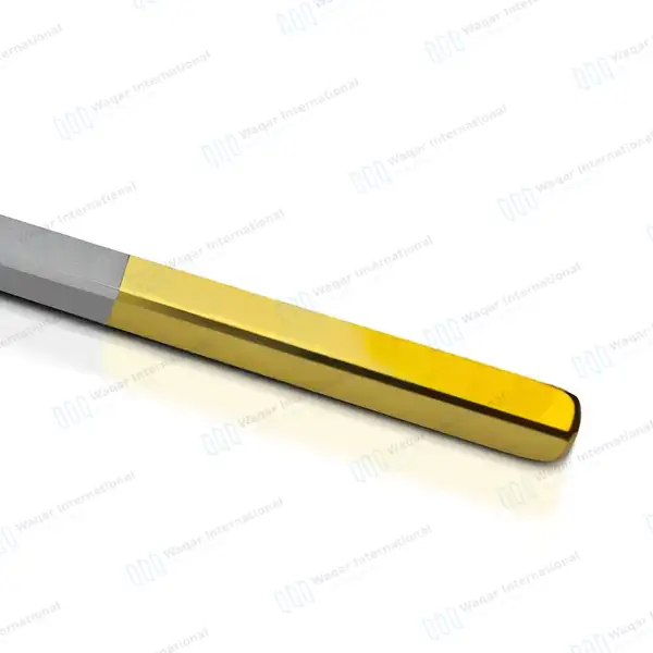 Kevorkian-Younge Biopsy Curette 12″ Loop 3X12mm Without Basket Half Gold Handle - surgical instruments manufactured by Waqar International, Sialkot - view 7