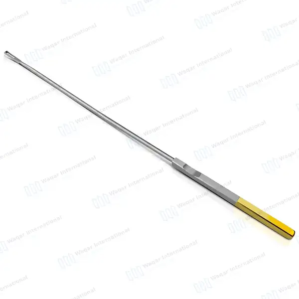 Kevorkian-Younge Biopsy Curette 12″ Loop 3X12mm Without Basket Half Gold Handle - surgical instruments manufactured by Waqar International, Sialkot - view 8