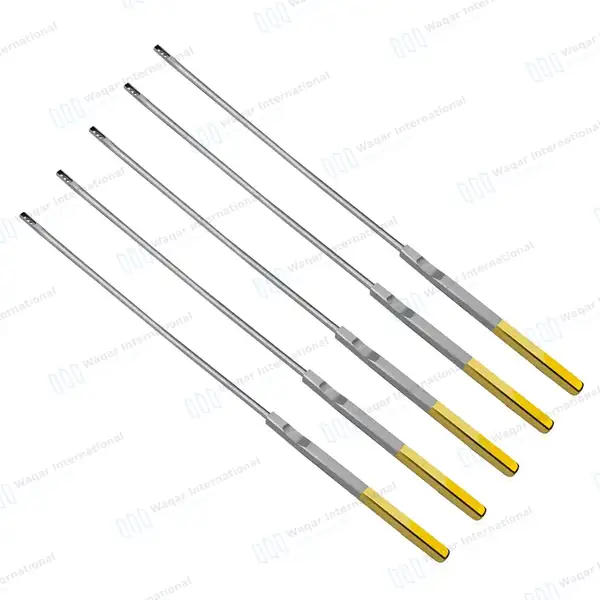 5 Kevorkian-Younge Biopsy Curette 12″ Loop 3X12mm with Basket Half Gold Handle - surgical instruments manufactured by Waqar International, Sialkot - view 2