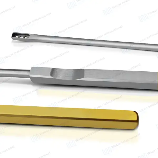 5 Kevorkian-Younge Biopsy Curette 12″ Loop 3X12mm with Basket Half Gold Handle - surgical instruments manufactured by Waqar International, Sialkot - view 8