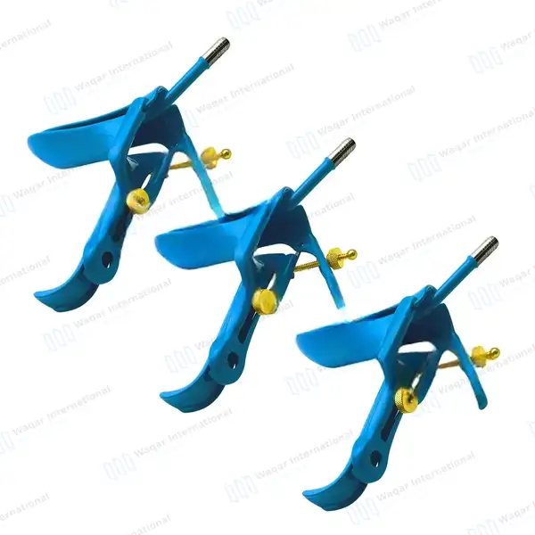 3 Graves LLETZ LEEP Blue Coated Vaginal Speculum Medium - surgical instruments manufactured by Waqar International, Sialkot - view 2