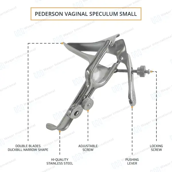 10 Pcs Pederson Vaginal Speculum Small - surgical instruments manufactured by Waqar International, Sialkot - view 4