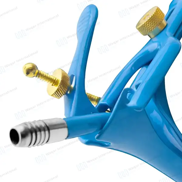 3 Blue Coated LLETZ LEEP Pederson Vaginal Speculum Small - surgical instruments manufactured by Waqar International, Sialkot - view 5