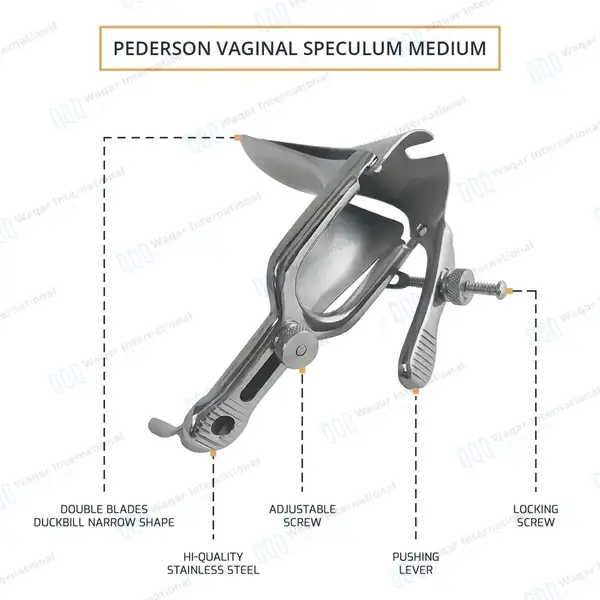 50 Pcs Pederson Vaginal Speculum Set – Medium - surgical instruments manufactured by Waqar International, Sialkot - view 4