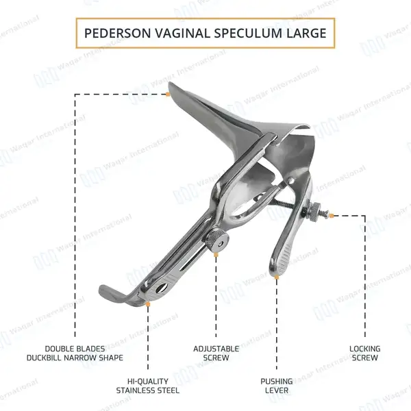 10 Pcs Pederson Vaginal Speculum Set – Large - surgical instruments manufactured by Waqar International, Sialkot - view 4