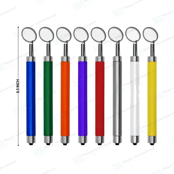 8 Dental Mouth Mirror with LED Light  – Colored Handles - surgical instruments manufactured by Waqar International, Sialkot - view 4