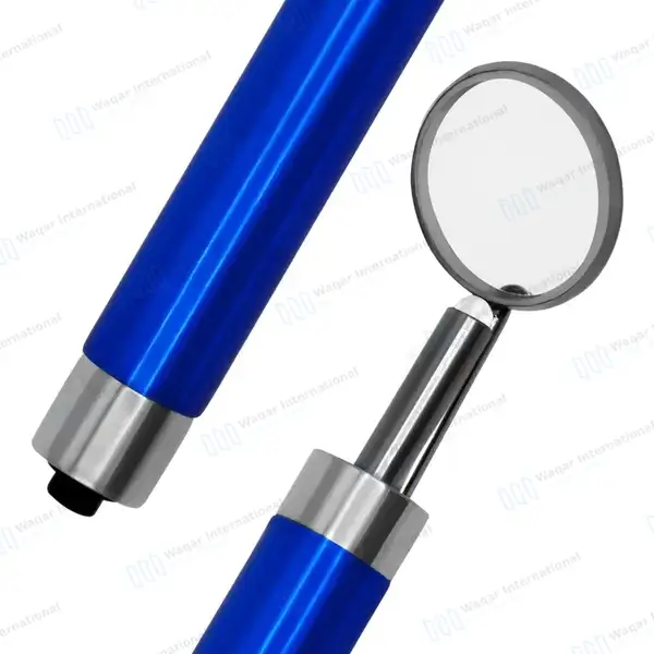 Dental Mirror with Light – Blue Color Handle - surgical instruments manufactured by Waqar International, Sialkot - view 5