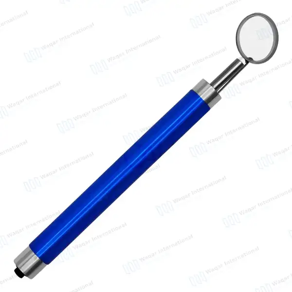 Dental Mirror with Light – Blue Color Handle - surgical instruments manufactured by Waqar International, Sialkot - view 6