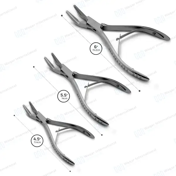 3 Blumenthal Bone Rongeurs 45 Degree 4.5″, 5.5″ & 6″ - dental instruments manufactured by Waqar International, Sialkot - view 3