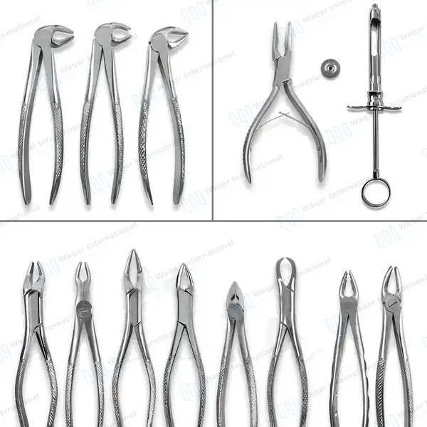 49 Pcs Oral Dental Extraction Surgery Set with FREE 16 Scalpel Blades - surgical instruments manufactured by Waqar International, Sialkot - view 2