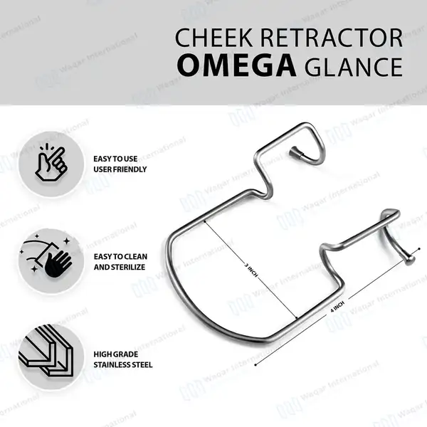 Orringer Cheek Retractor #1 Small 8x10cm - surgical instruments manufactured by Waqar International, Sialkot - view 3