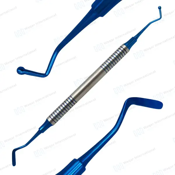 3 Pcs Ball Burnisher/Flat Plastic Composite Filling Dental Restorative Instruments – Blue - surgical instruments manufactured by Waqar International, Sialkot - view 7