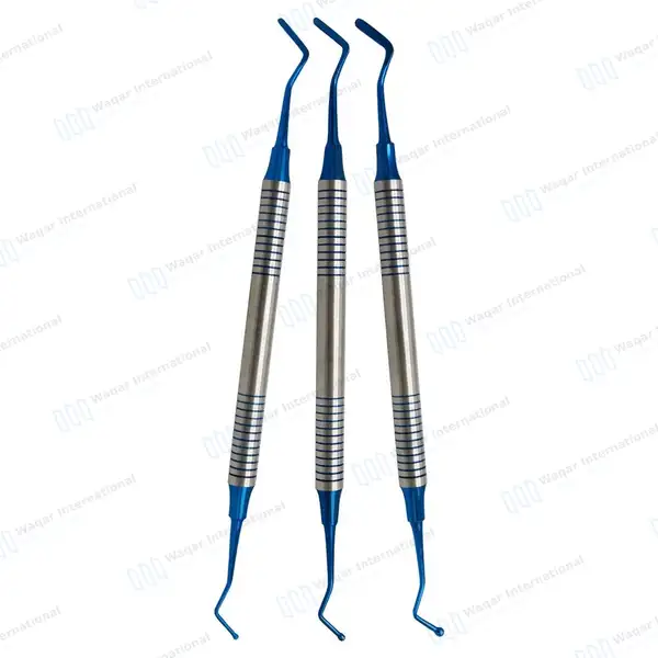 3 Pcs Ball Burnisher/Flat Plastic Composite Filling Dental Restorative Instruments – Blue - surgical instruments manufactured by Waqar International, Sialkot - view 8