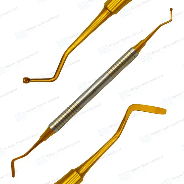 3 Pcs Ball Burnisher/Flat Plastic Composite Filling Dental Restorative Instruments – Gold - surgical instruments manufactured by Waqar International, Sialkot - view 6
