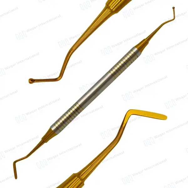 3 Pcs Ball Burnisher/Flat Plastic Composite Filling Dental Restorative Instruments – Gold - surgical instruments manufactured by Waqar International, Sialkot - view 7