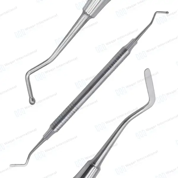 3 Pcs Ball Burnisher/Flat Plastic Composite Filling Dental Restorative Instrument – Silver - surgical instruments manufactured by Waqar International, Sialkot - view 4