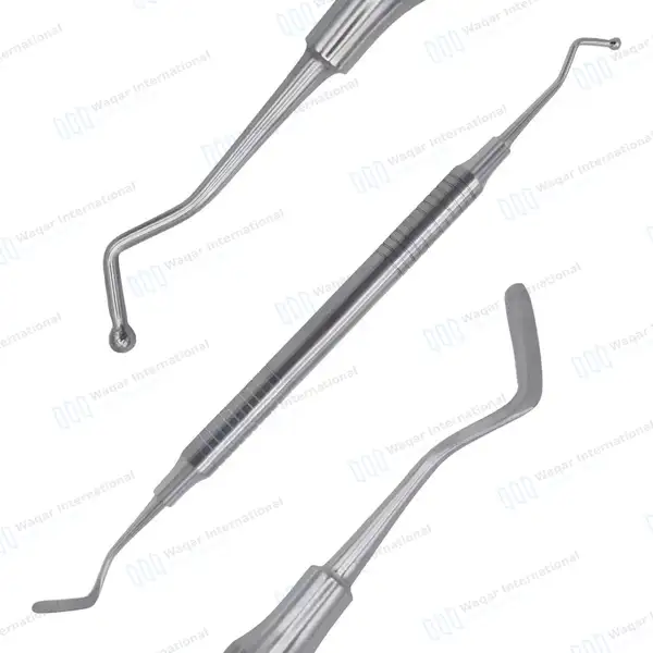 3 Pcs Ball Burnisher/Flat Plastic Composite Filling Dental Restorative Instrument – Silver - surgical instruments manufactured by Waqar International, Sialkot - view 5