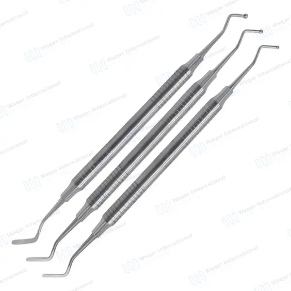 3 Pcs Ball Burnisher/Flat Plastic Composite Filling Dental Restorative Instrument – Silver - surgical instruments manufactured by Waqar International, Sialkot - view 7