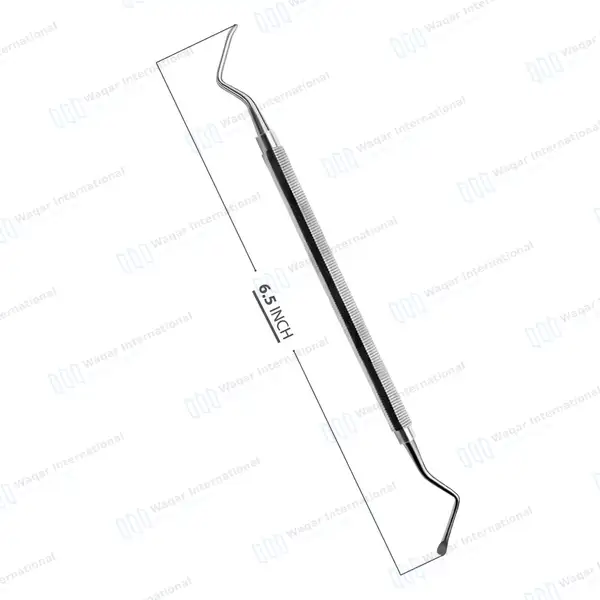 Lucas Bone Curette #86 Double Ended 3mm Tips Hexagonal Handle - surgical instruments manufactured by Waqar International, Sialkot - view 3