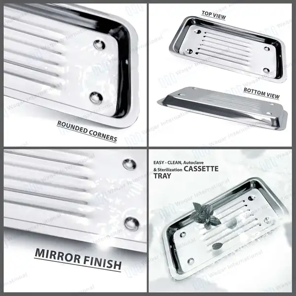 Scaler Tray with 3 Basic Dental Instrument Set - surgical instruments manufactured by Waqar International, Sialkot - view 4