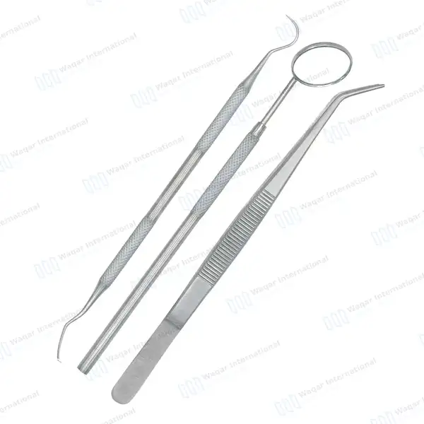 15 Pcs Basic Dental Examination Instruments with Scaler Tray - surgical instruments manufactured by Waqar International, Sialkot - view 2