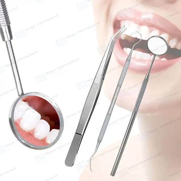 15 Pcs Basic Dental Examination Instruments with Scaler Tray - surgical instruments manufactured by Waqar International, Sialkot - view 6