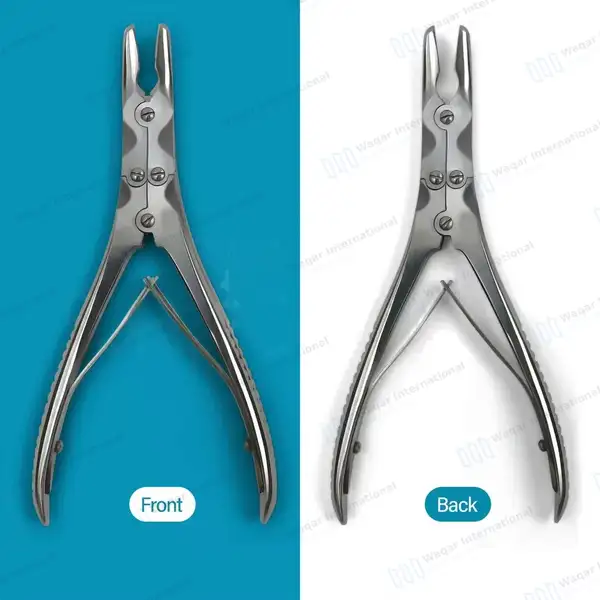 2 Beyer Rongeurs Double Action 7″ Straight & Curved 3.5mm Bite - dental instruments manufactured by Waqar International, Sialkot - view 2