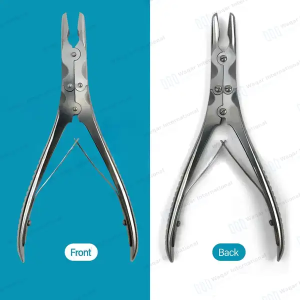 2 Beyer Rongeurs Double Action 7″ Straight & Curved 3.5mm Bite - dental instruments manufactured by Waqar International, Sialkot - view 3