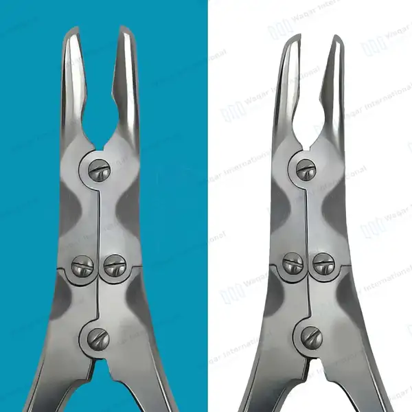 2 Beyer Rongeurs Double Action 7″ Straight & Curved 3.5mm Bite - dental instruments manufactured by Waqar International, Sialkot - view 5